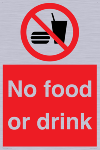 No food or drink